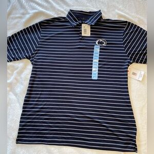NWT Penn State Polo, Navy Striped Men’s Large Champion Brand